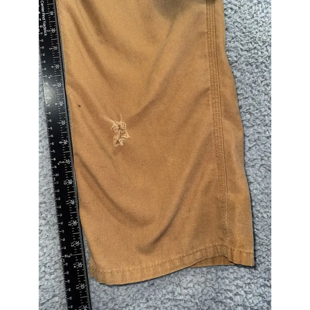 Carhartt Carpenter Pants Men 38x36 Dungaree Fit Thrashed‎ Destroyed 38x33